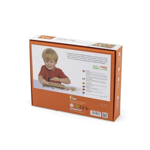 VIGA Przybijanka Drewniana Farma Tablica Korkowa Montessori VIGA Przybijanka Drewniana Farma Tablica Korkowa Montessori