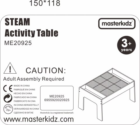 MASTERKIDZ Drewniany Stół Edukacyjny +AKCESORIA STEM WALL