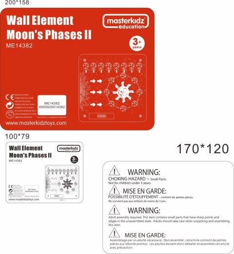 MASTERKIDZ Tablica Edukacyjna Fazy Księżyca Montessori