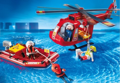 *Playmobil City Action 4428 Helikopter ratowniczy z pontonem