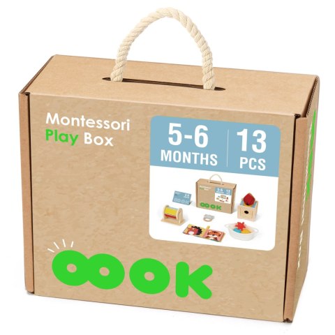 TOOKY TOY Box Pudełko XXL Montessori Edukacyjne 6w1 Sensoryczne5-6 Mies