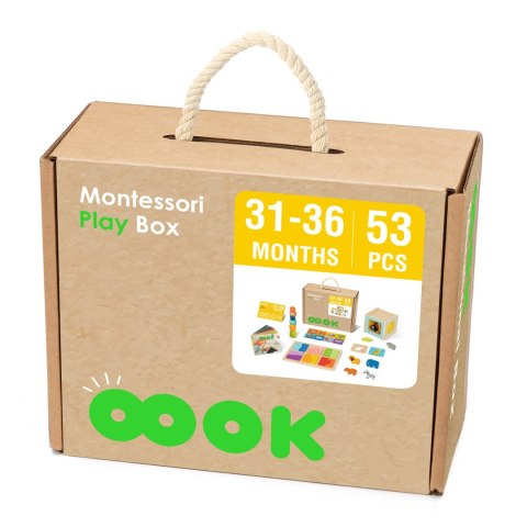 TOOKY TOY Box Pudełko XXL Montessori Edukacyjne 7w1 Sensoryczne 31-36 Mies.