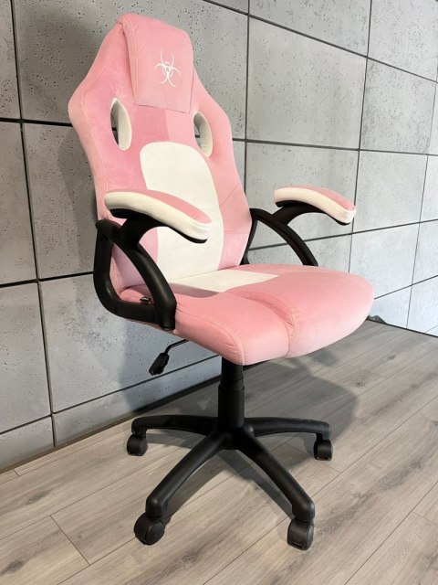 .Fotel obrotowy do biurka CARRERA M ALCANTARA PINK FROST OUTLET