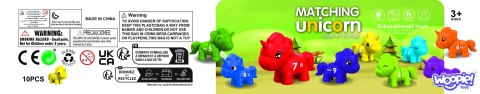 WOOPIE Figurki Montessori Zestaw Edukacyjny Jednorożce do Składania "Dopasuj Cyferki" 13 el.