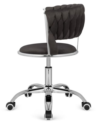 Krzesło obrotowe warkocz TRECCIA OFFICE BLACK VELVET