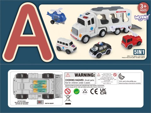 Duży Zestaw Ratunkowy Ciężarówka+4 Auta