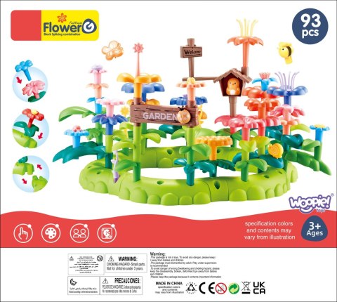 WOOPIE Magiczny Ogródek Montessori Klocki Konstrukcyjne XXL 93 el.