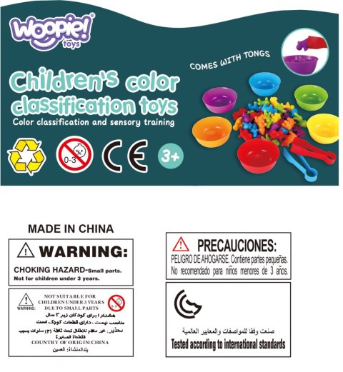 WOOPIE Zestaw Edukacyjny Nauka Liczenia Sortowanie Kolorów Morska Kraina 111 el.