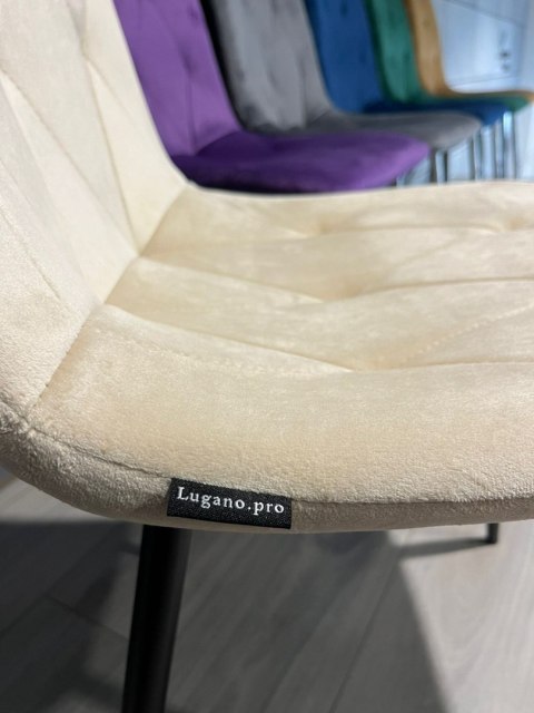 Krzesło tapicerowane BORGO VELVET BEIGE II GATUNEK