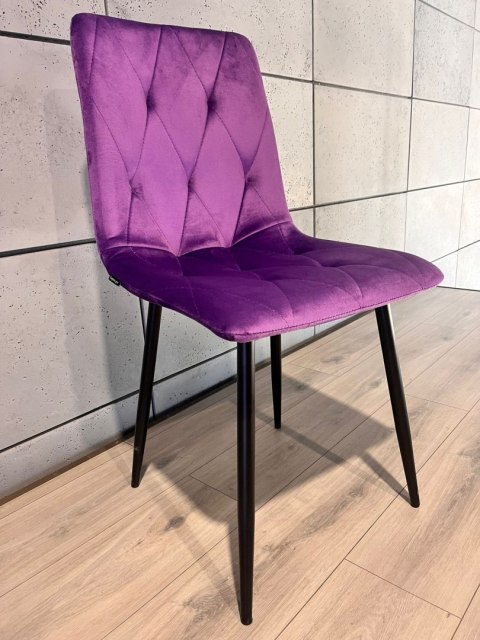 Krzesło tapicerowane BORGO VELVET PURPLE II GATUNEK