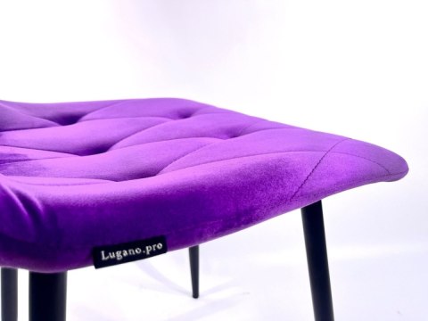 Krzesło tapicerowane BORGO VELVET PURPLE II GATUNEK