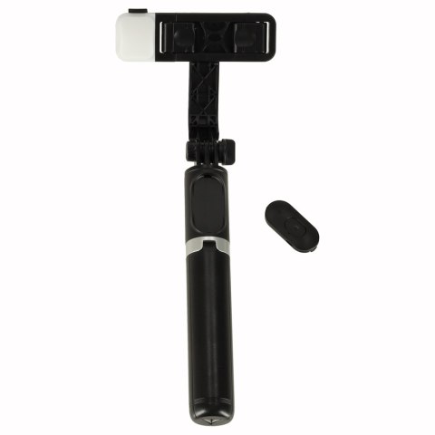 Kijek do selfie lampka LED statyw tripod czarny