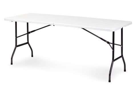 Stół cateringowy 179x74 cm składany w walizkę biały ModernHome