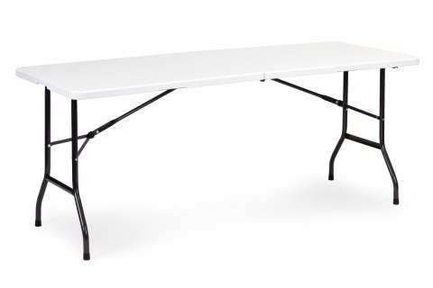 Stół cateringowy 179x74 cm składany w walizkę biały ModernHome