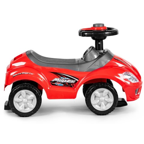 Autko jeździk, chodzik, pchacz 3w1 deluxe klakson - czerwone