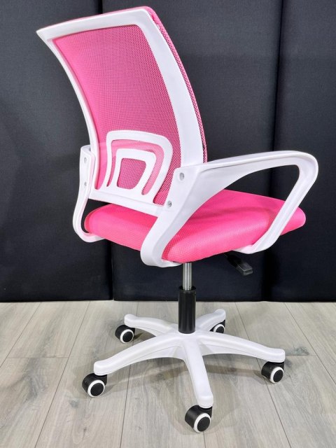 Fotel obrotowy do biurka VENTO PINK MESH