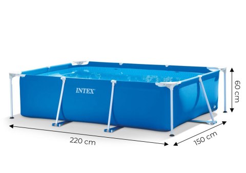 Basen stelażowy ogrodowy prostokątny 211x137 cm 28270 INTEX Basen stelażowy ogrodowy prostokątny 211x137 cm 28270 INTEX