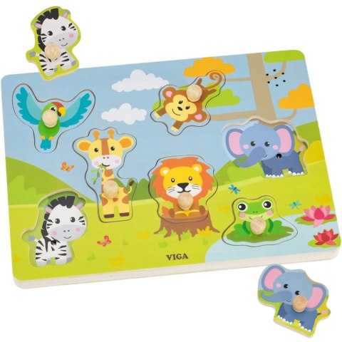 VIGA Puzzle Dźwiękowe Dopasuj Zwierzęta Egzotyczne VIGA Puzzle Dźwiękowe Dopasuj Zwierzęta Egzotyczne