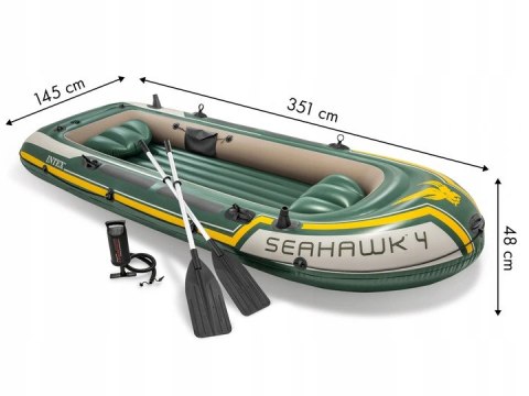 PONTON SEAHAWK 4 INTEX 68351 + POMPKA + WIOSŁA PONTON SEAHAWK 4 INTEX 68351 + POMPKA + WIOSŁA