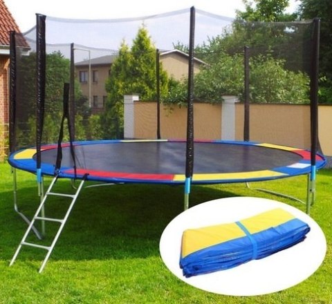 Osłona sprężyn do trampoliny 8ft miękka mata zabezpieczająca kolorowa - 244 250 cm