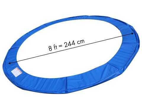 Osłona sprężyn do trampoliny 8ft miękka mata zabezpieczająca niebieskia - 244 250 cm Osłona sprężyn do trampoliny 8ft miękka mata zabezpieczająca niebieskia - 244 250 cm