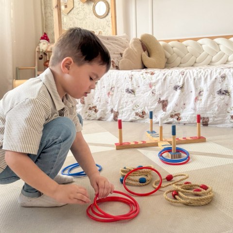 Tooky Toy Drewniana Gra Fun Serso Zręcznościowa Ring Cross