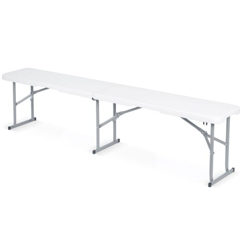 Ławka ogrodowa składana 180 cm Plonos biała