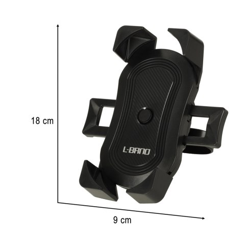 Uchwyt rowerowy motocyklowy na telefon czarny stabilny