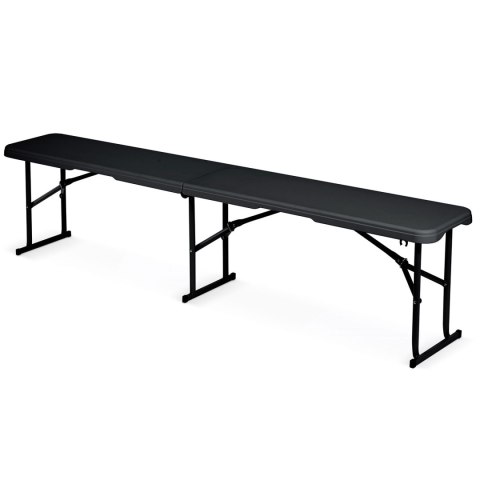 Zestaw ogrodowy składany ławka + 2 ławki 180 cm Plonos czarny