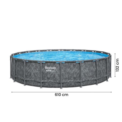 Basen ogrodowy stelażowy 610 x 132 cm 11w1 Bestway 561KE