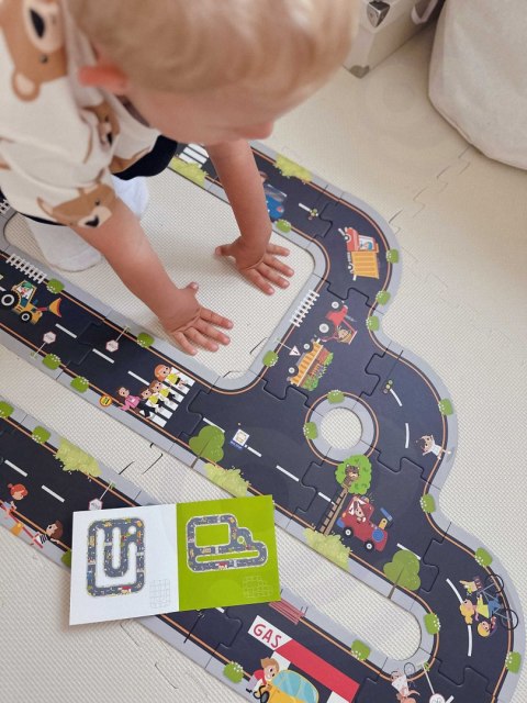 WOOPIE GREEN Droga Puzzle dla Dzieci Autostrada Makieta 21 el. Certyfikat FSC