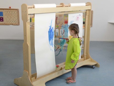 MASTERKIDZ Ogromna Drewniana Sztaluga Okienna Do Malowania MASTERKIDZ Ogromna Drewniana Sztaluga Okienna Do Malowania