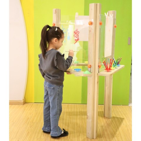 CLASSIC WORLD EDU Przezroczysta Sztaluga Tablica Akrylowa XXL Centrum Artystyczne 3w1 CLASSIC WORLD EDU Przezroczysta Sztaluga Tablica Akrylowa XXL Centrum Artystyczne 3w1